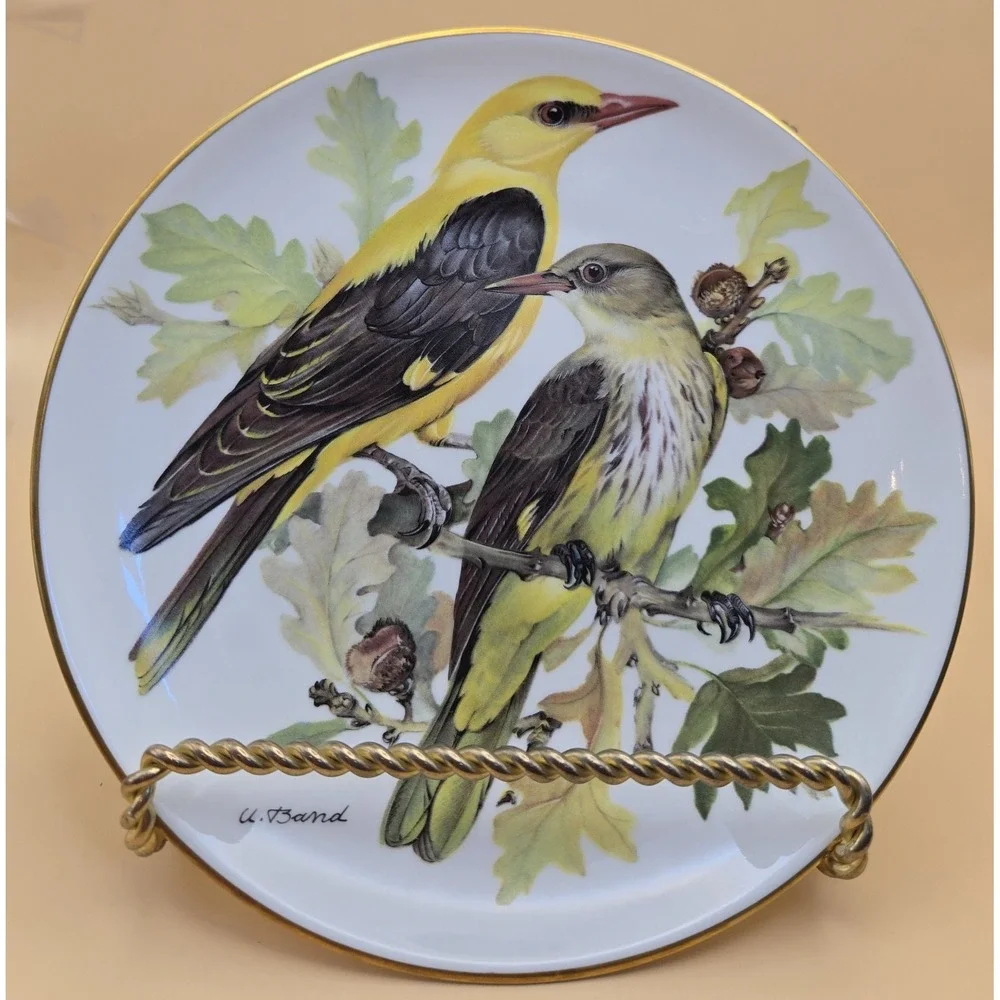 Vintage Collecter's Plate Golden‎ Orioles Part Of The European Songbirds  (WWF)